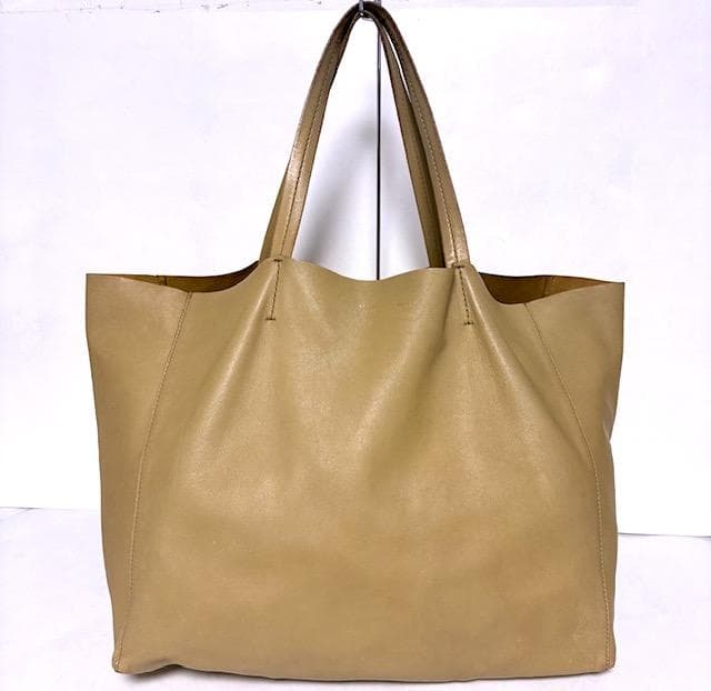 希少✨セリーヌ ホリゾンタルカバ 旧ロゴ トートバッグ レザー ベージュ 大容量