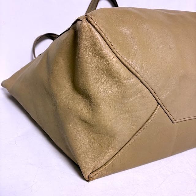 希少✨セリーヌ ホリゾンタルカバ 旧ロゴ トートバッグ レザー ベージュ 大容量