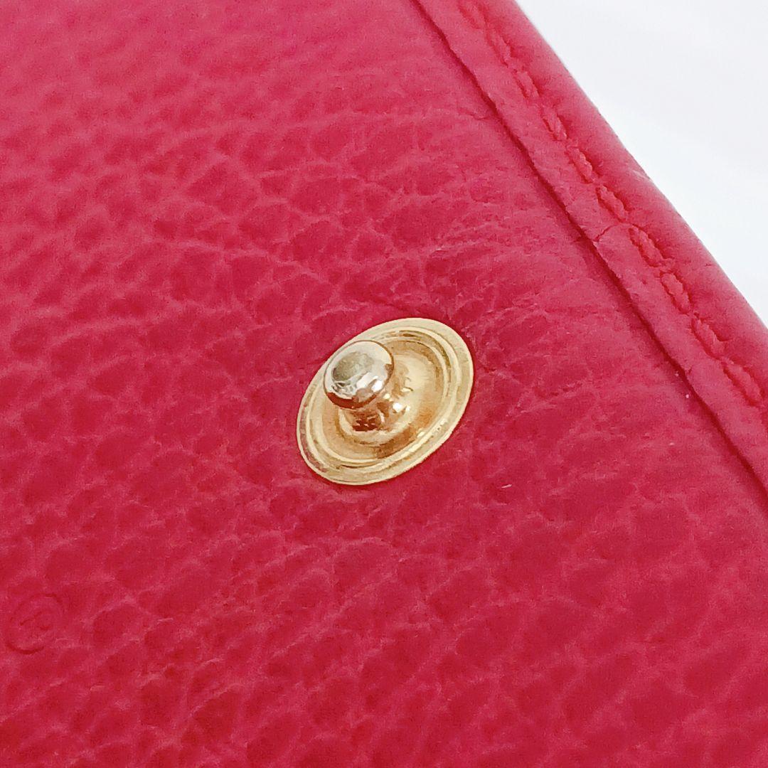 GUCCI グッチ マーモント 2つ折り財布 レッド レディース