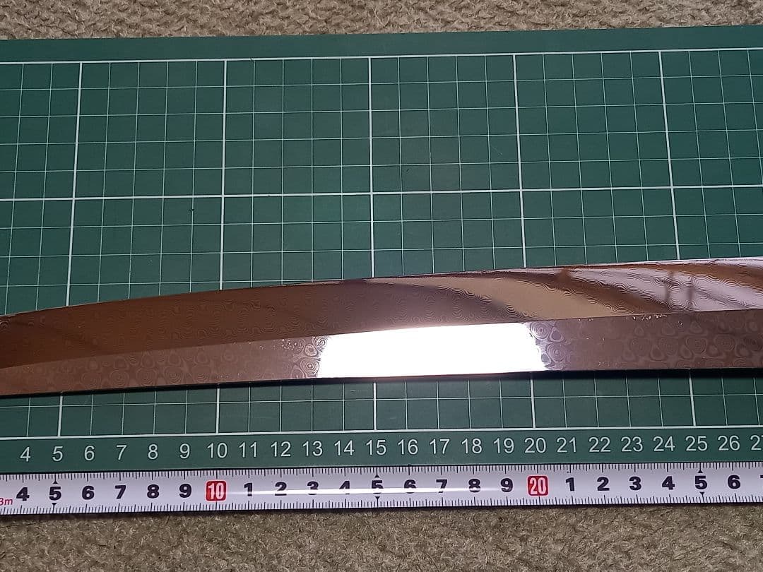 あ*ん様 コアレス　ダマスカス　先丸　柳刃　包丁　黒檀柄　尺一　330