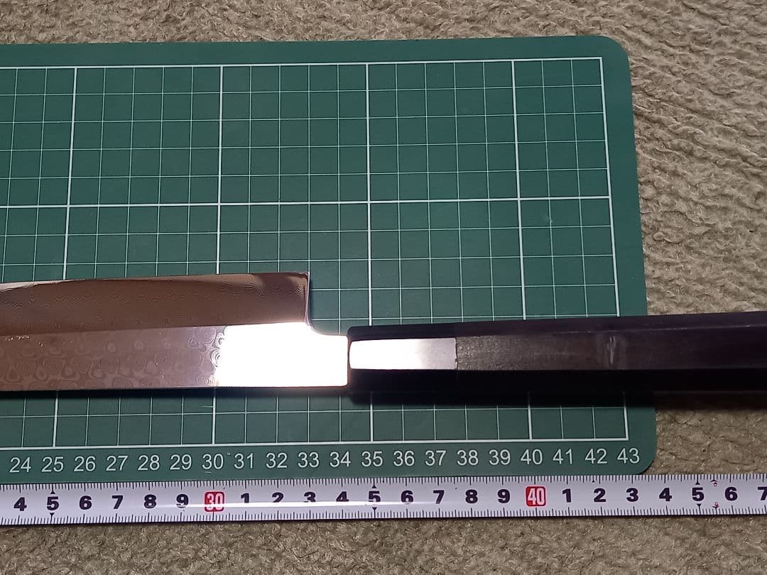 あ*ん様 コアレス　ダマスカス　先丸　柳刃　包丁　黒檀柄　尺一　330