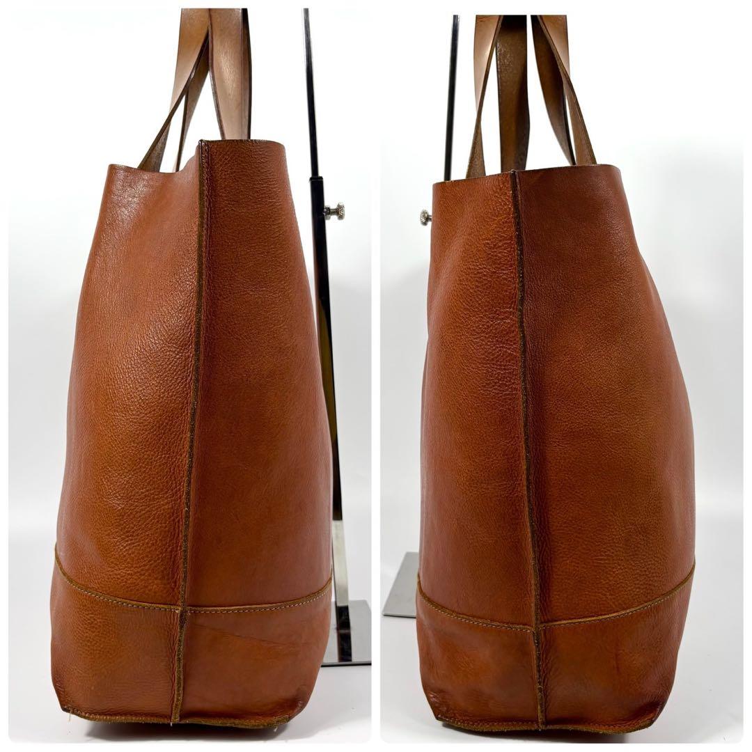 ✨希少 美品✨イルビゾンテ トートバッグ A4可 レザー ヤキヌメ ブラウン 茶