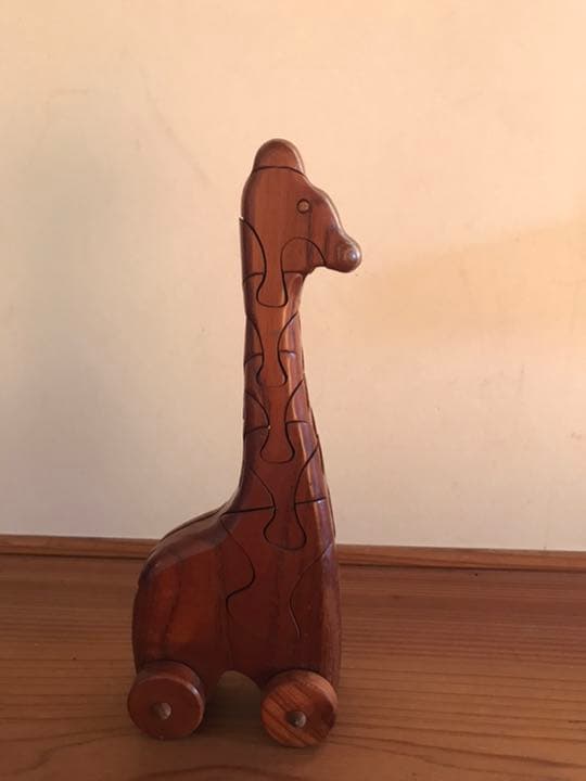 きりん☆パズル☆オブジェ☆木製☆おもちゃ☆置き物☆インテリア☆知育玩具