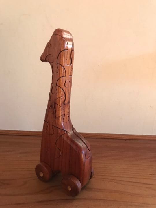 きりん☆パズル☆オブジェ☆木製☆おもちゃ☆置き物☆インテリア☆知育玩具