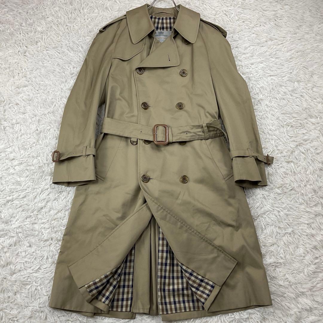 大きいサイズ✨L✨アクアスキュータム　トレンチコート　Aqua5　ベージュ　英国