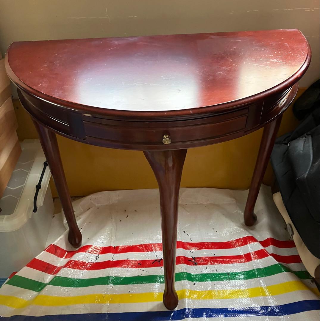 最終値下げ‼️希少‼️華麗なイタリア調半円形チェスト　置き台　オブジェ