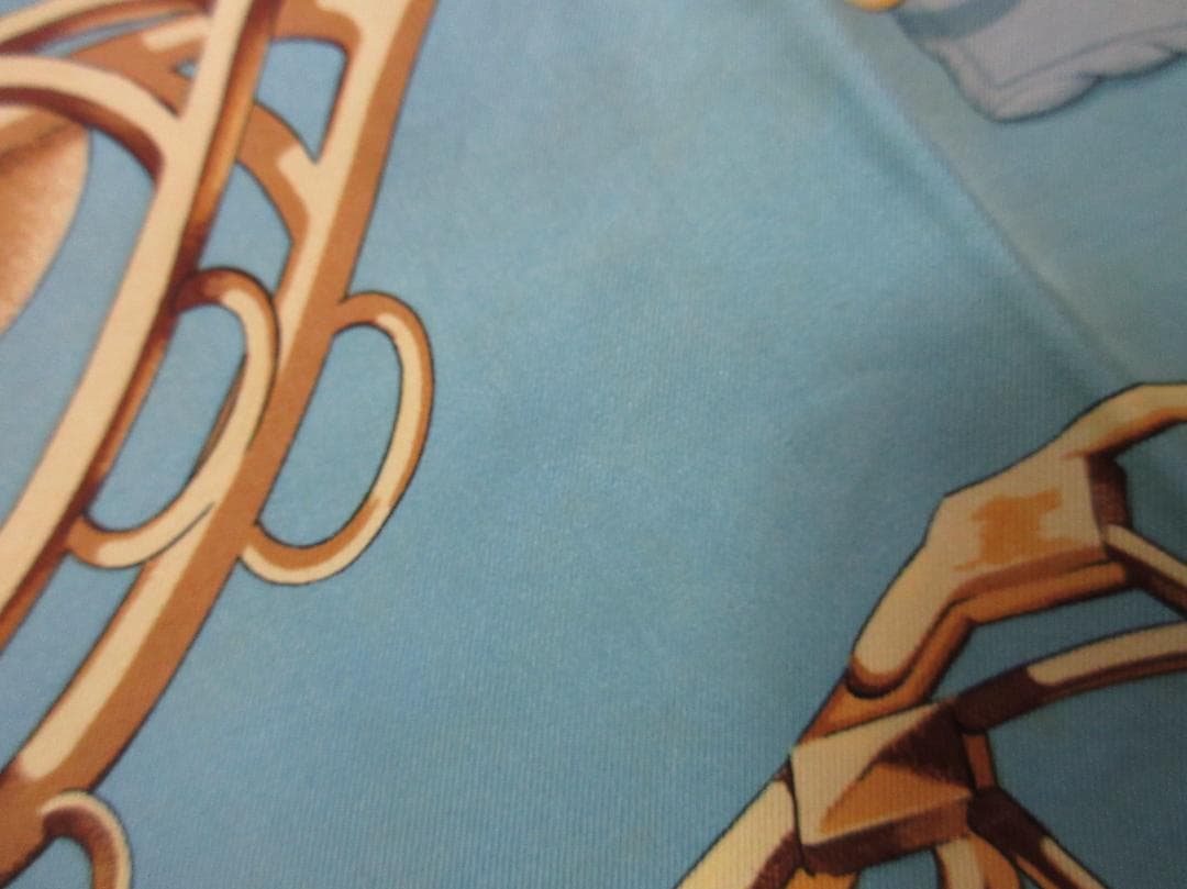 (O-25)HERME'Sエルメス大判スカーフカレ90シルクリフトプロフィール