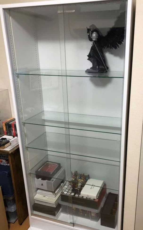 JAJAN フィギュアラック 引き戸タイプ 83×39×182 ホワイト