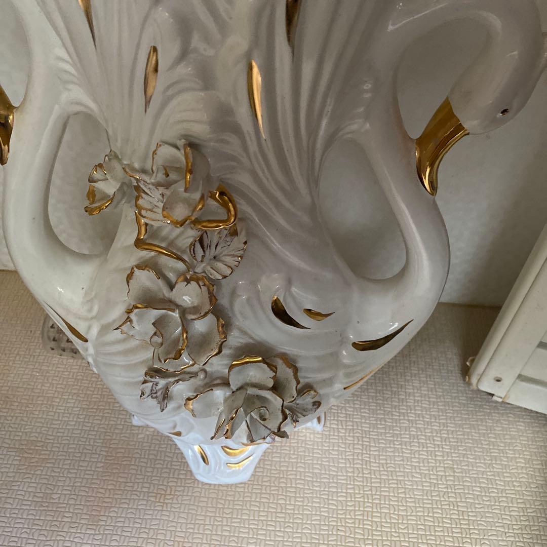 Demain スワン型花瓶 ホワイトさ/約71cm