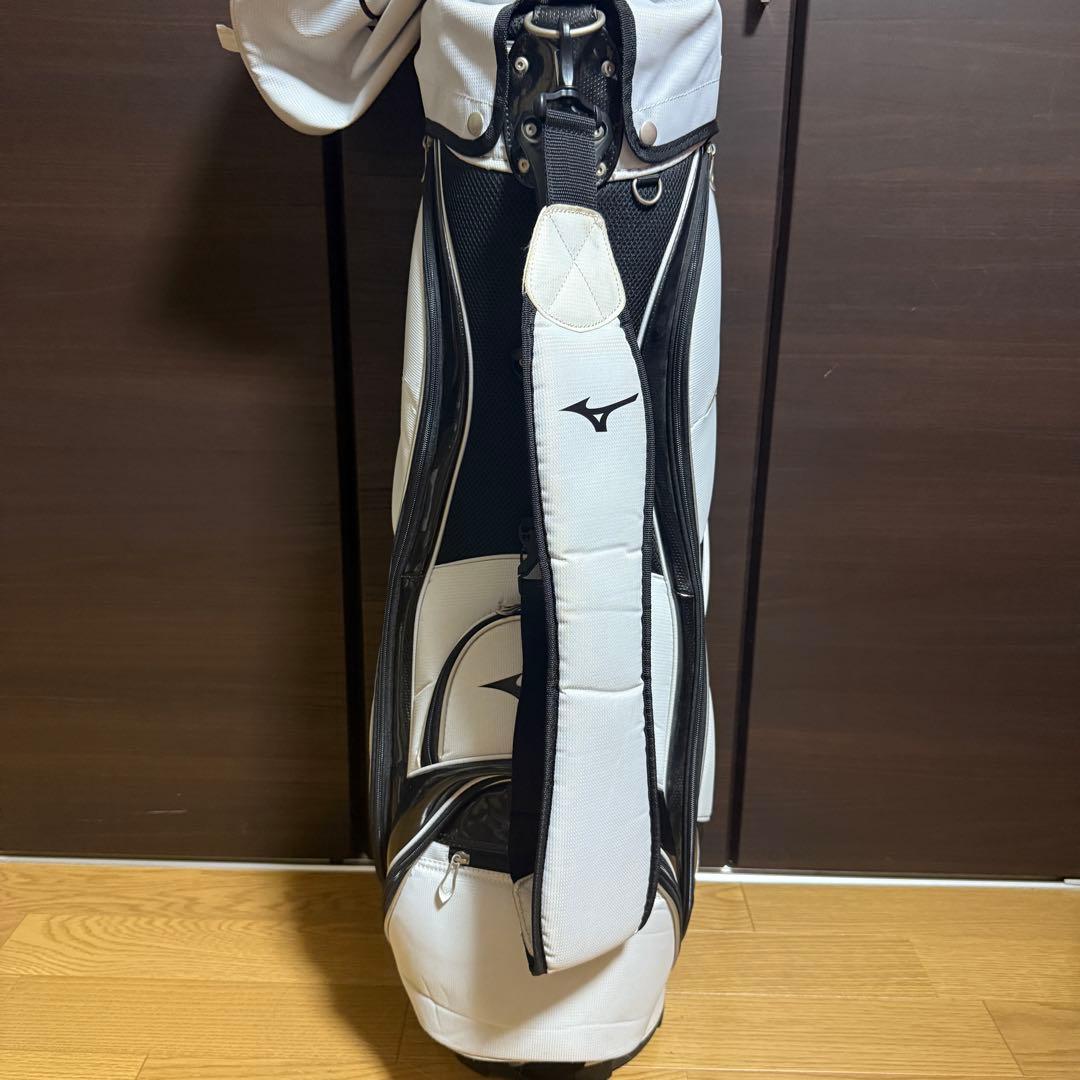 Mizuno キャディバッグ ゴルフバッグ ホワイト/ブラック