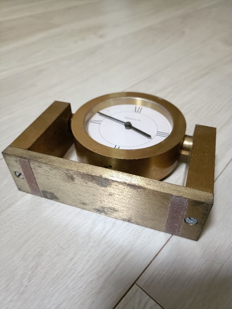 値下げ【ジャンク】Tiffany & Co. ゴールド 置時計