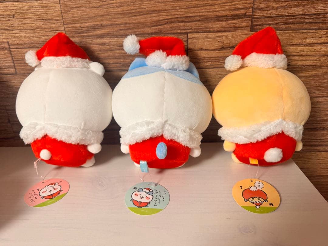 サンタさんだ！ぬいぐるみS ちいかわ ハチワレ うさぎ 3つセット