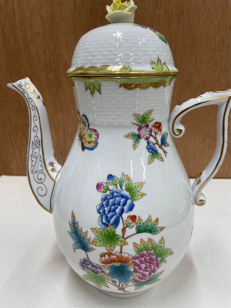 ヘレンド ヴィクトリア ブーケ コーヒーポット シュガーポット