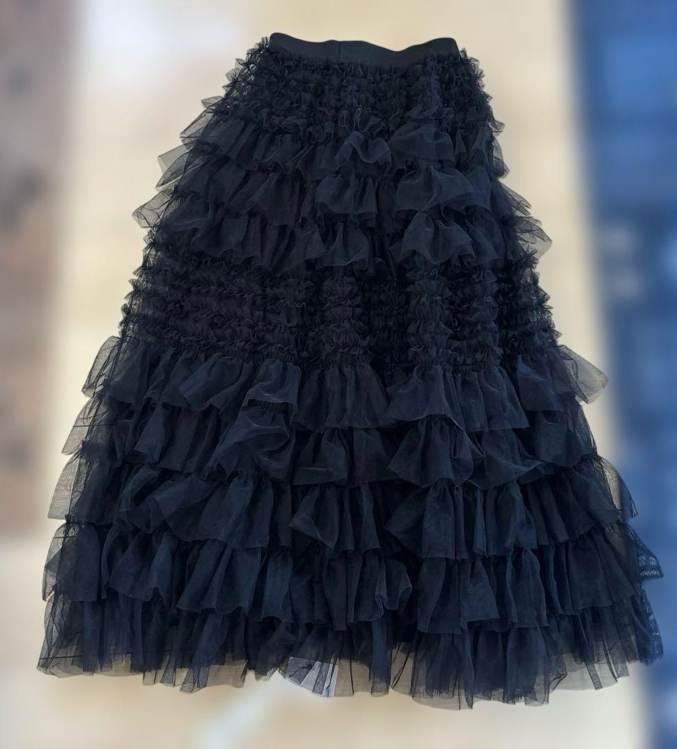  PARTY チュールティアードマキシスカート 新品未使用