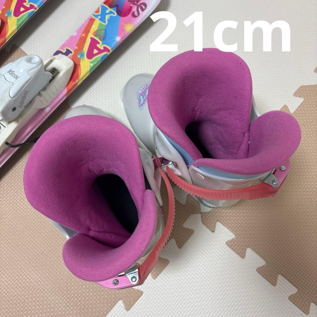 KAZAMA スキーセット106cm ROCKER ストック80cm ブーツ2足