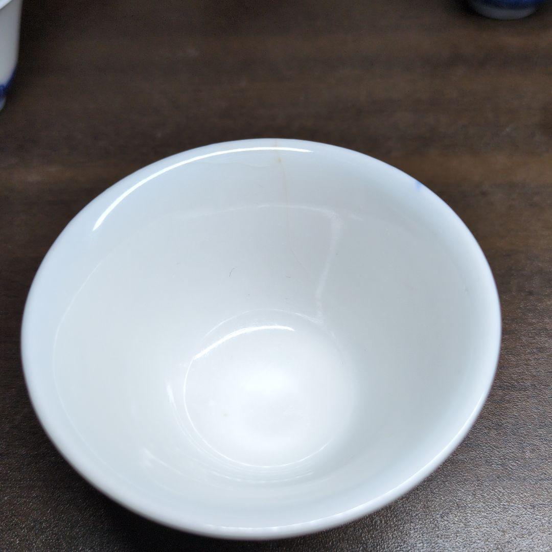 大明成化年製 款 染付 煎茶碗 五客＆成化年製 款 染付 煎茶碗