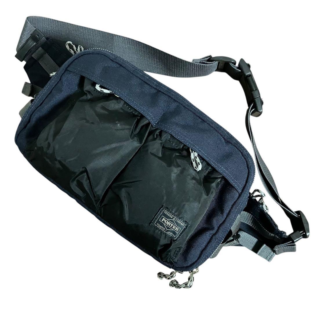 未使用級✨ポーター ボディバッグ HYPE ウエストバッグ ネイビー ナイロン