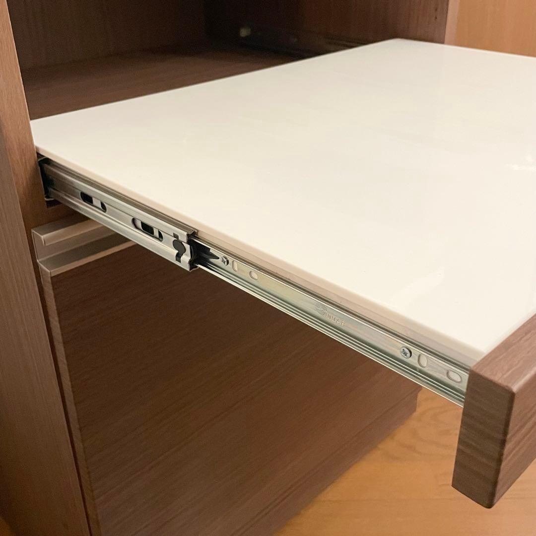 【美品】ニトリ キッチン収納カウンター 22年製 コンセント付き 木目調