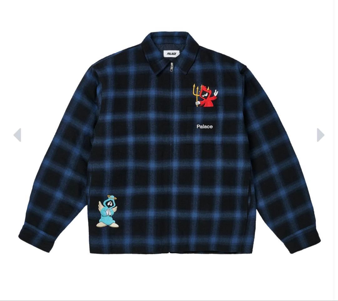 トップス palace skateboards zip up shirt navy