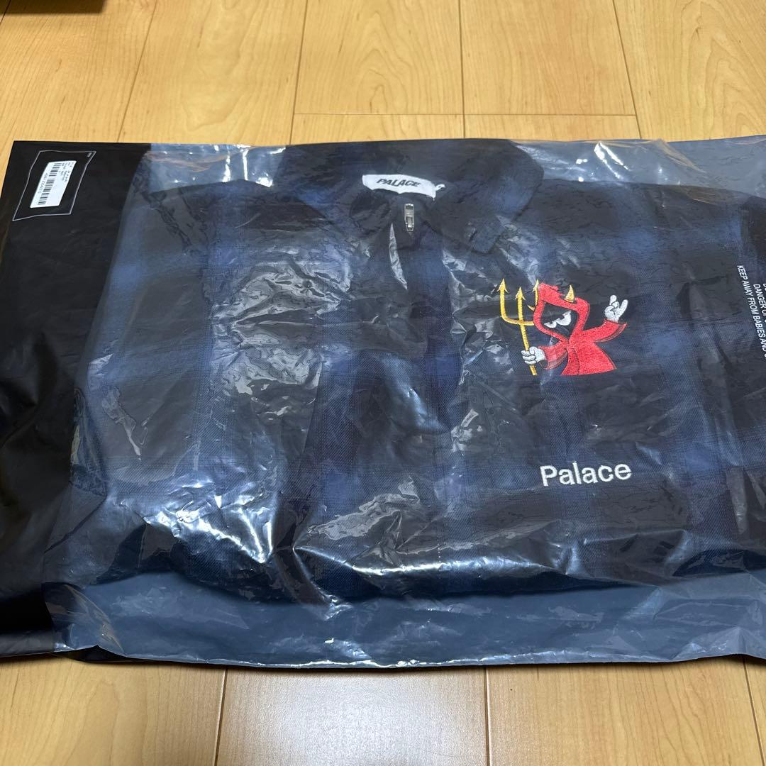 トップス palace skateboards zip up shirt navy
