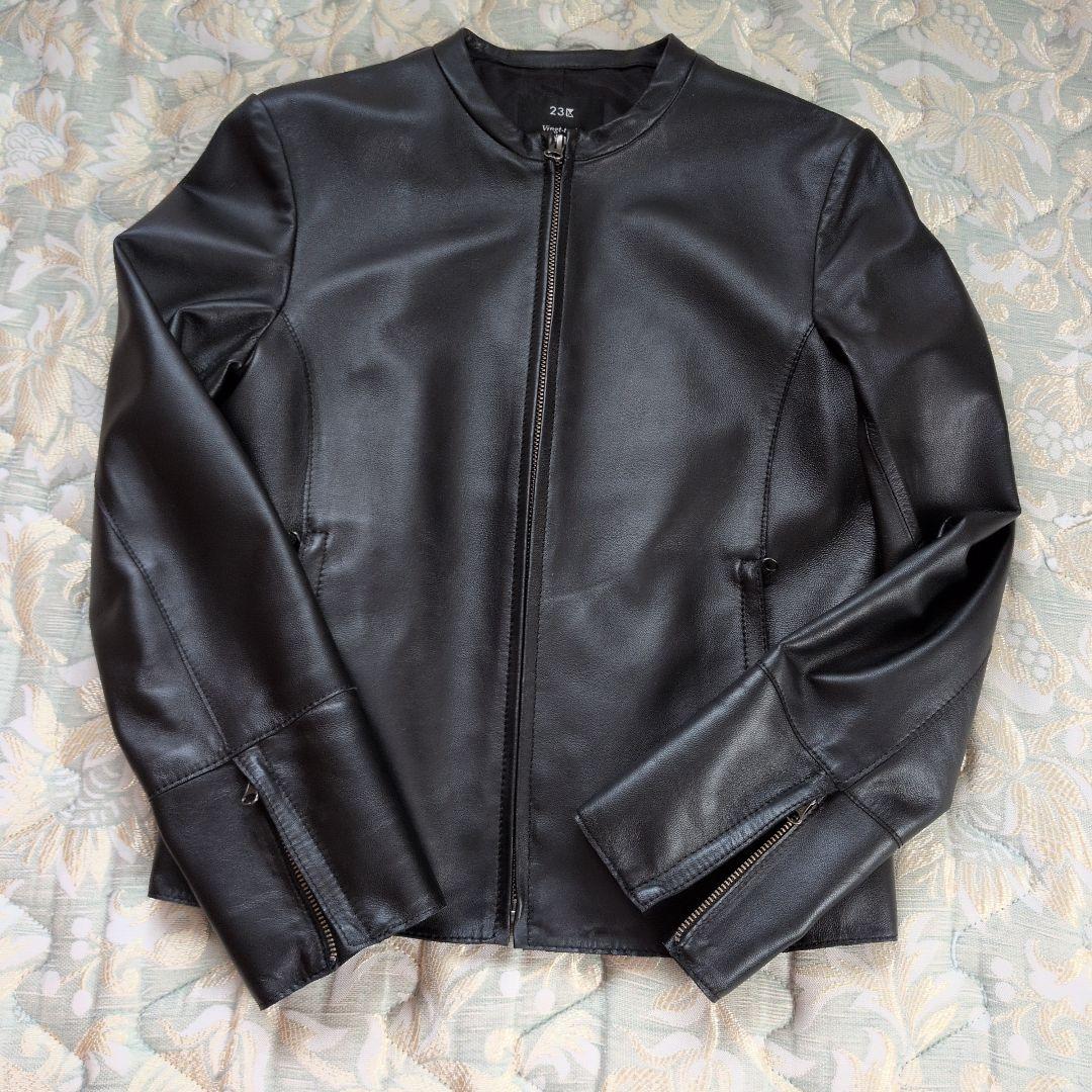 23区 黒レザージャケット 38