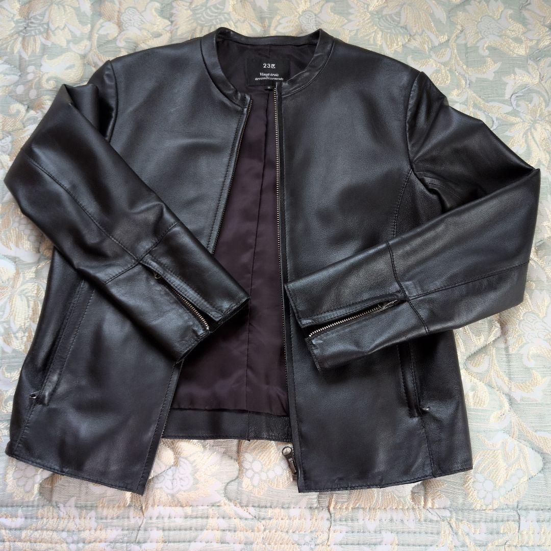23区 黒レザージャケット 38