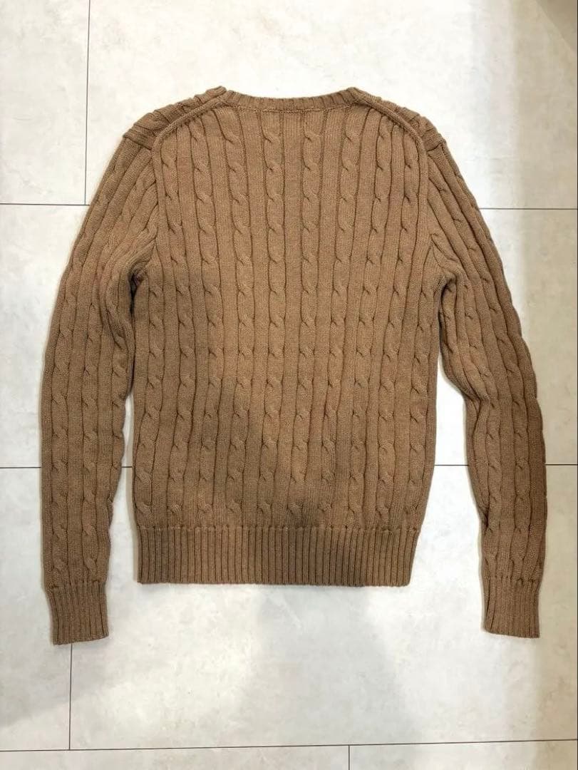 ポロラルフローレン　ケーブルニットコットン　クルーネックセーター