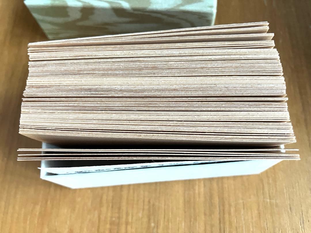 伝統工芸品◆天然魚梁瀬杉　名刺用紙◆103枚◆箱入り
