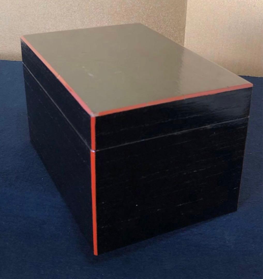 《R》茶道具 黒柿合せ塗 茶箱 お茶道具6点付　260109き2