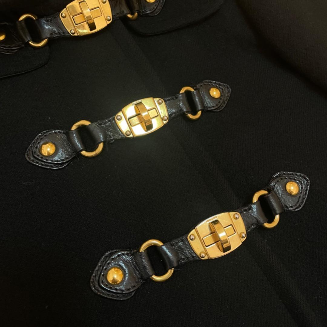 miu miu ブラック ダッフルコート