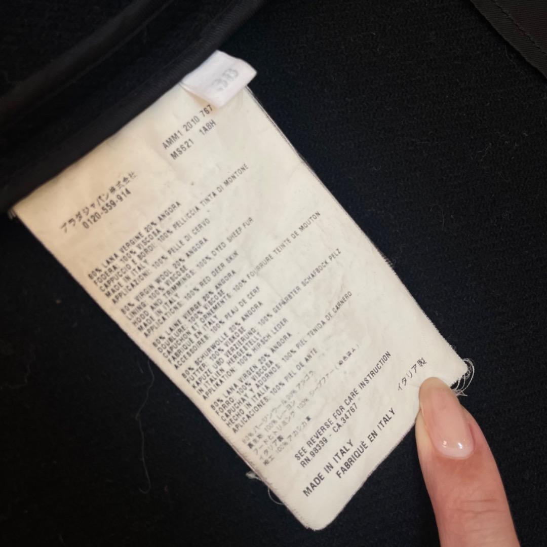 miu miu ブラック ダッフルコート