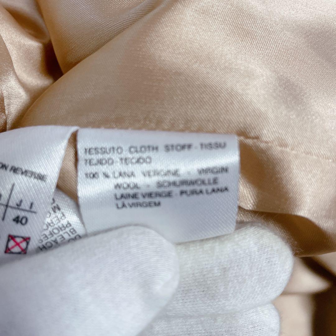 美品　マックスマーラ　ウール　ビッグカラー　チェスターコート　ベージュ　40