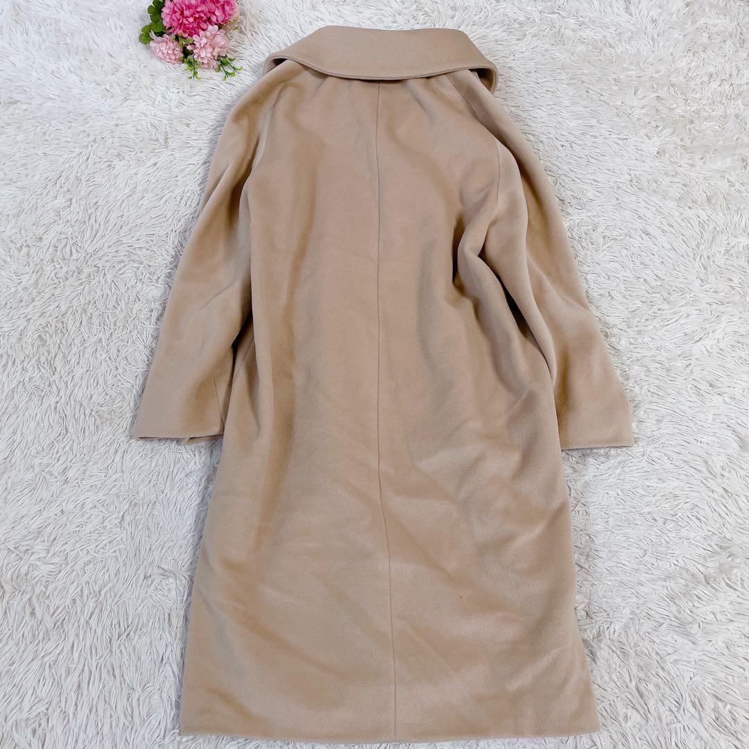 美品　マックスマーラ　ウール　ビッグカラー　チェスターコート　ベージュ　40