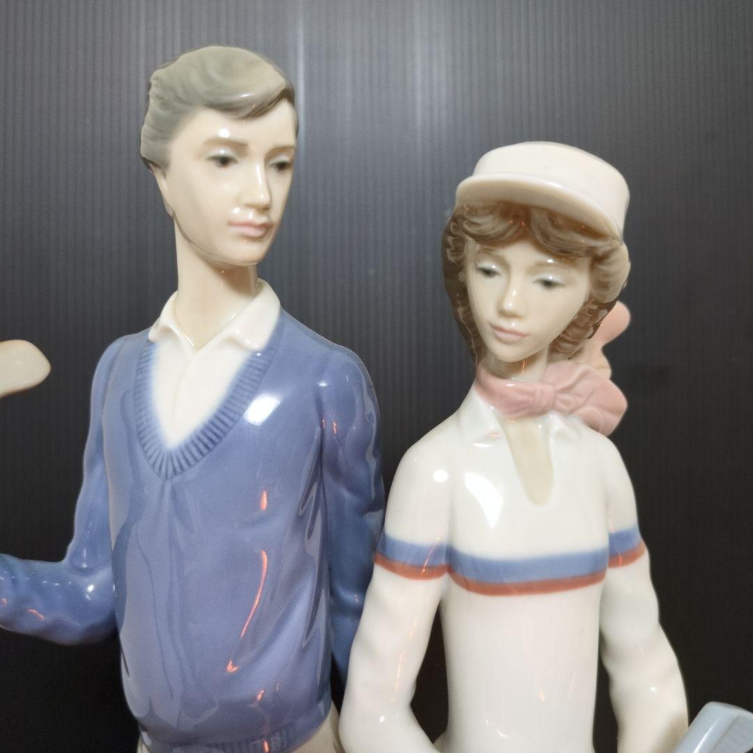 リヤドロ ゴルフ カップル 陶器