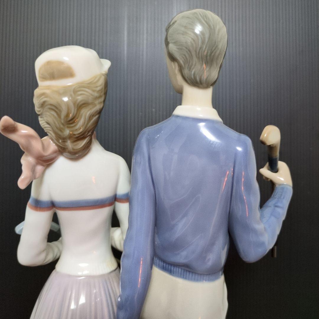 リヤドロ ゴルフ カップル 陶器