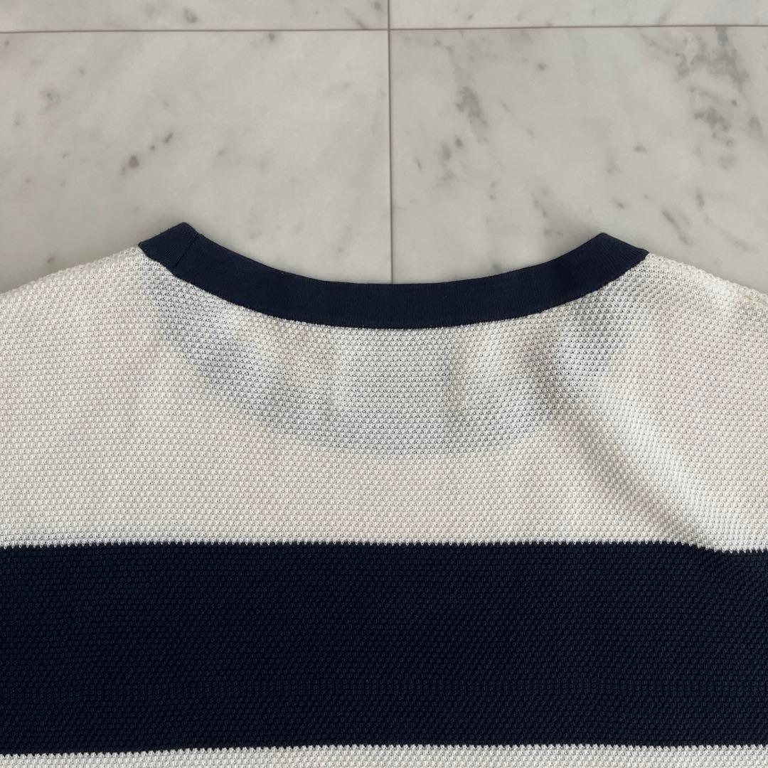 ドゥーズィーエムクラス ニット セーター コットン100% ネイビー ホワイト