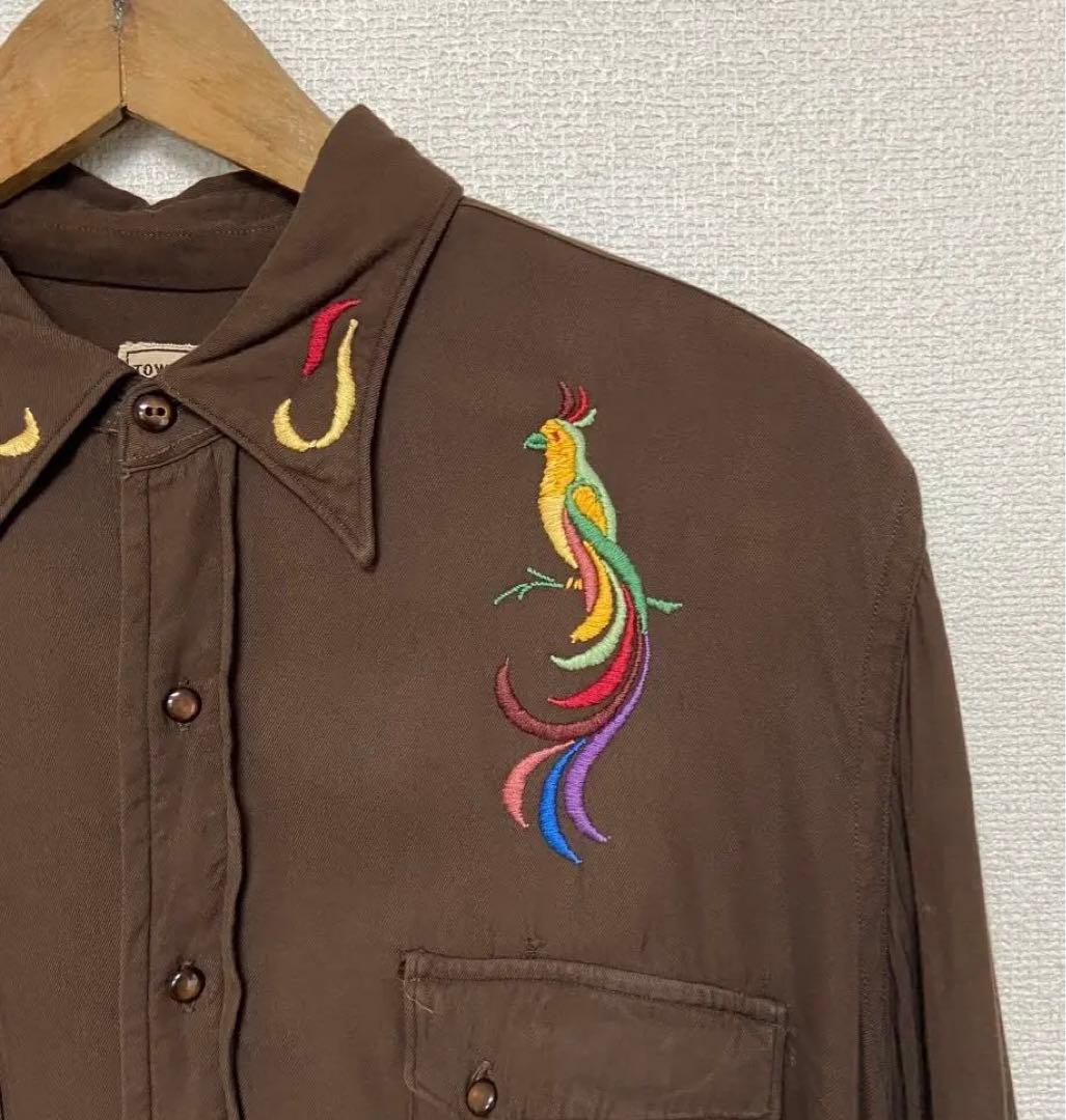 TOWNCRAFT 40s初期　レーヨン　ウエスタンシャツ　状態良好