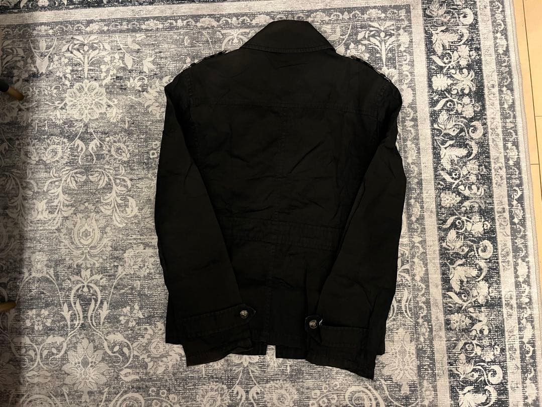 Burberry BlackLabel ナポレオンコートブラック 銀ボタン 美品