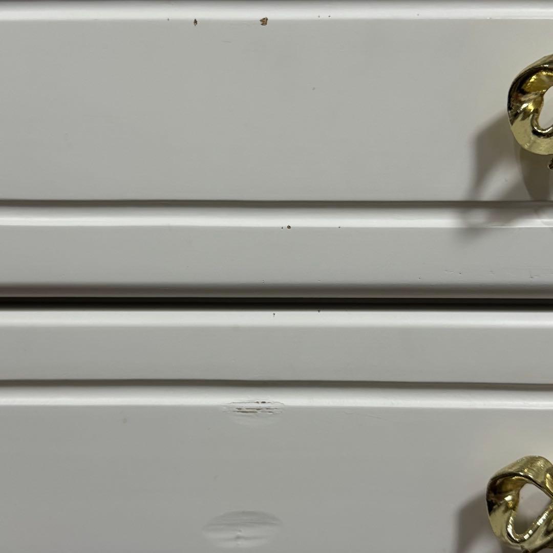 【まこちゃん専用】猫脚　5段チェスト リボンモチーフ 姫系家具