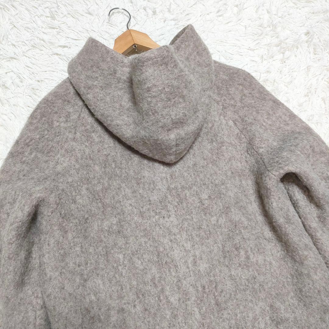 【モヘヤ】ゆったり　ビームスボーイ　スライバーフードコート　イタリア生地　ロング