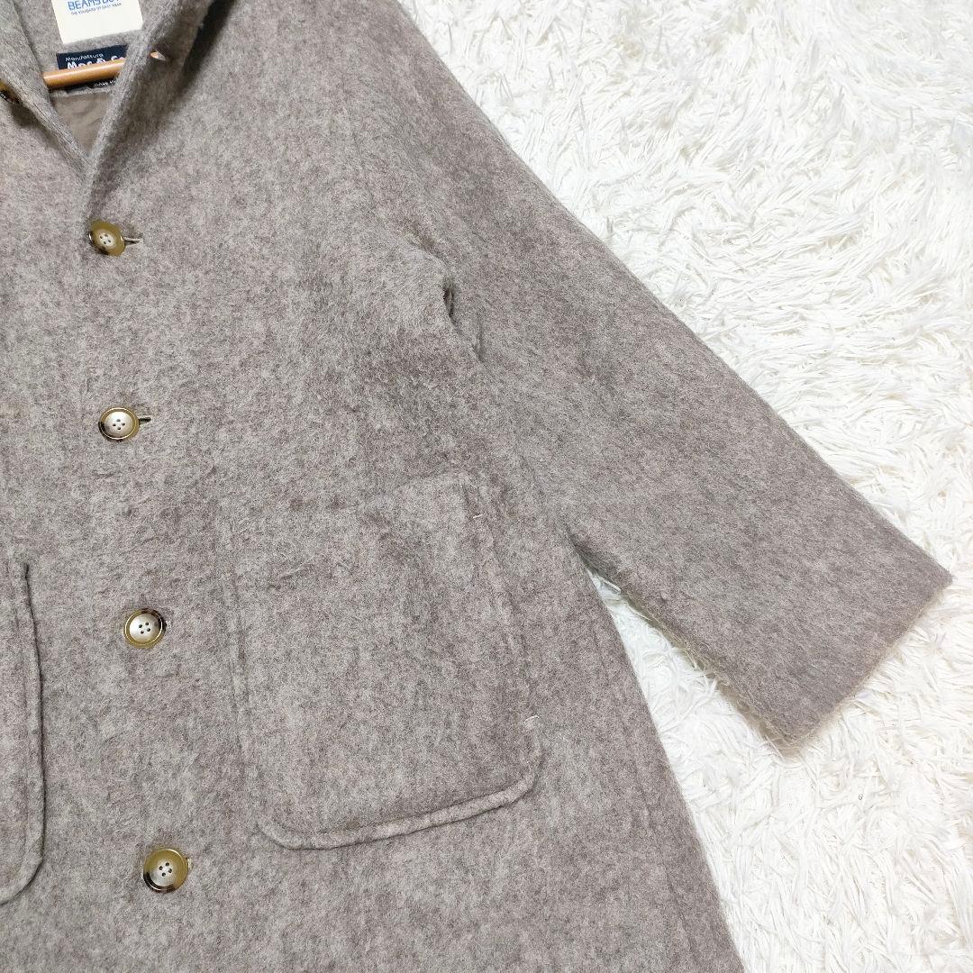 【モヘヤ】ゆったり　ビームスボーイ　スライバーフードコート　イタリア生地　ロング