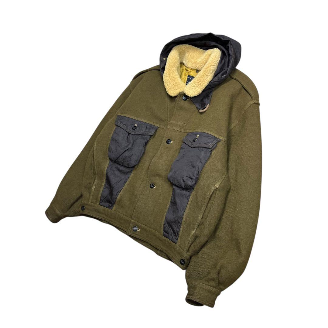 80s BONEVILLE Navy Arcti フライト ジャケット ウール