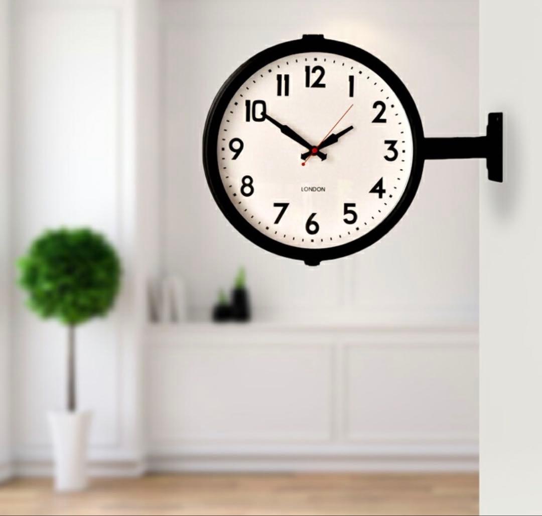 両面時計　ダブルフェイス時計　柱時計