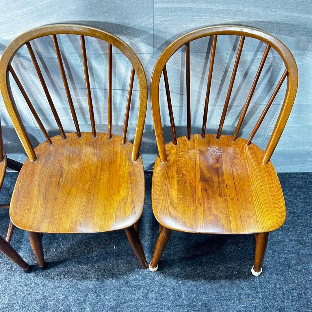 飛騨産業 ダイニング5点セット クラシック キツツキマーク 天然木 d4681