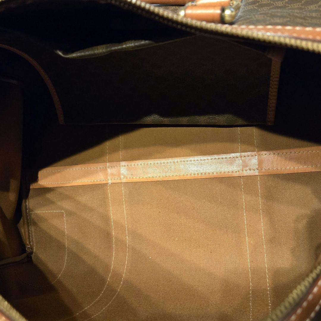 CELINE オールド セリーヌ ボストンバッグ マカダム柄 トリオンフ 鍵付き