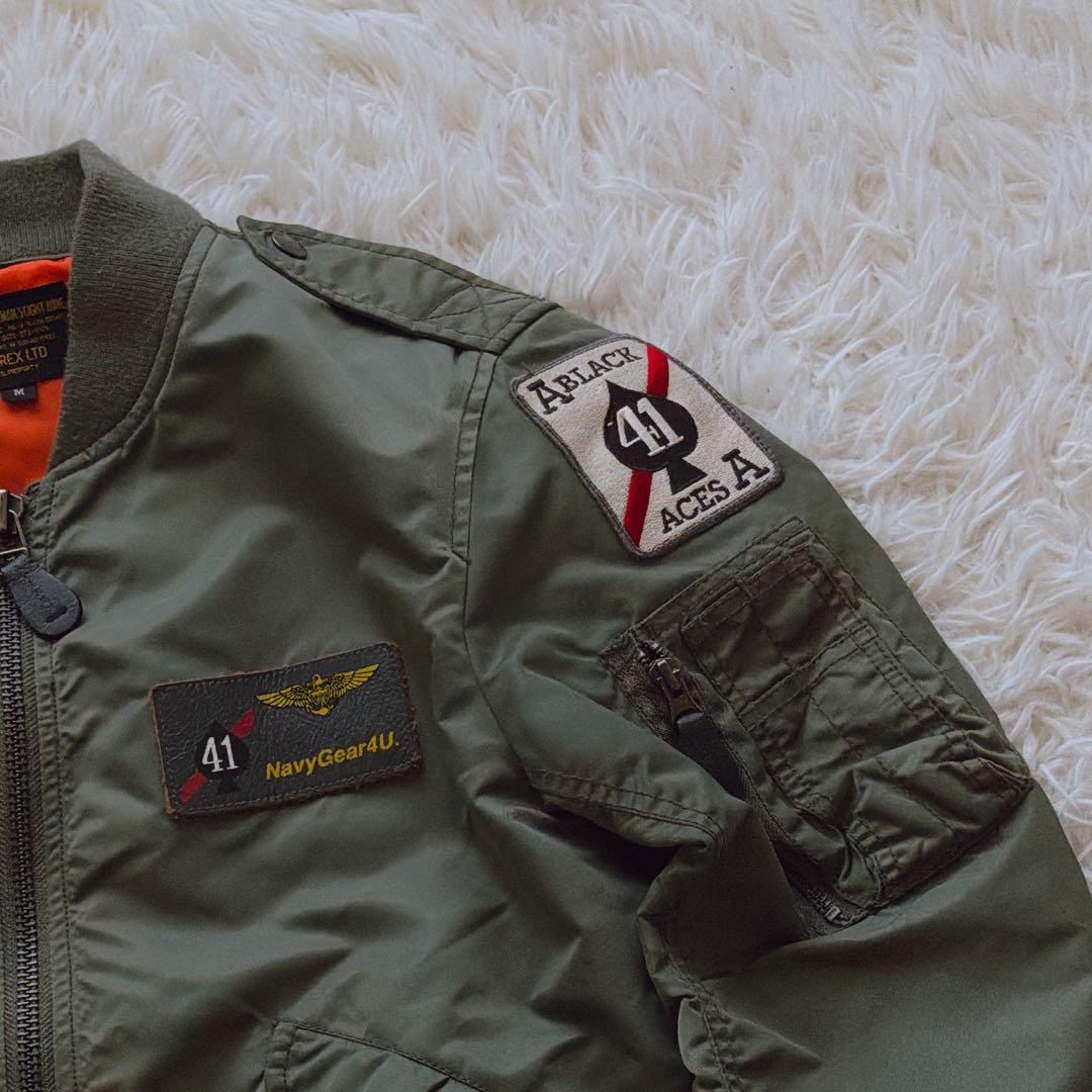 AVIREX L-2B ブラックエース MA-1 フライトジャケット ブルゾン