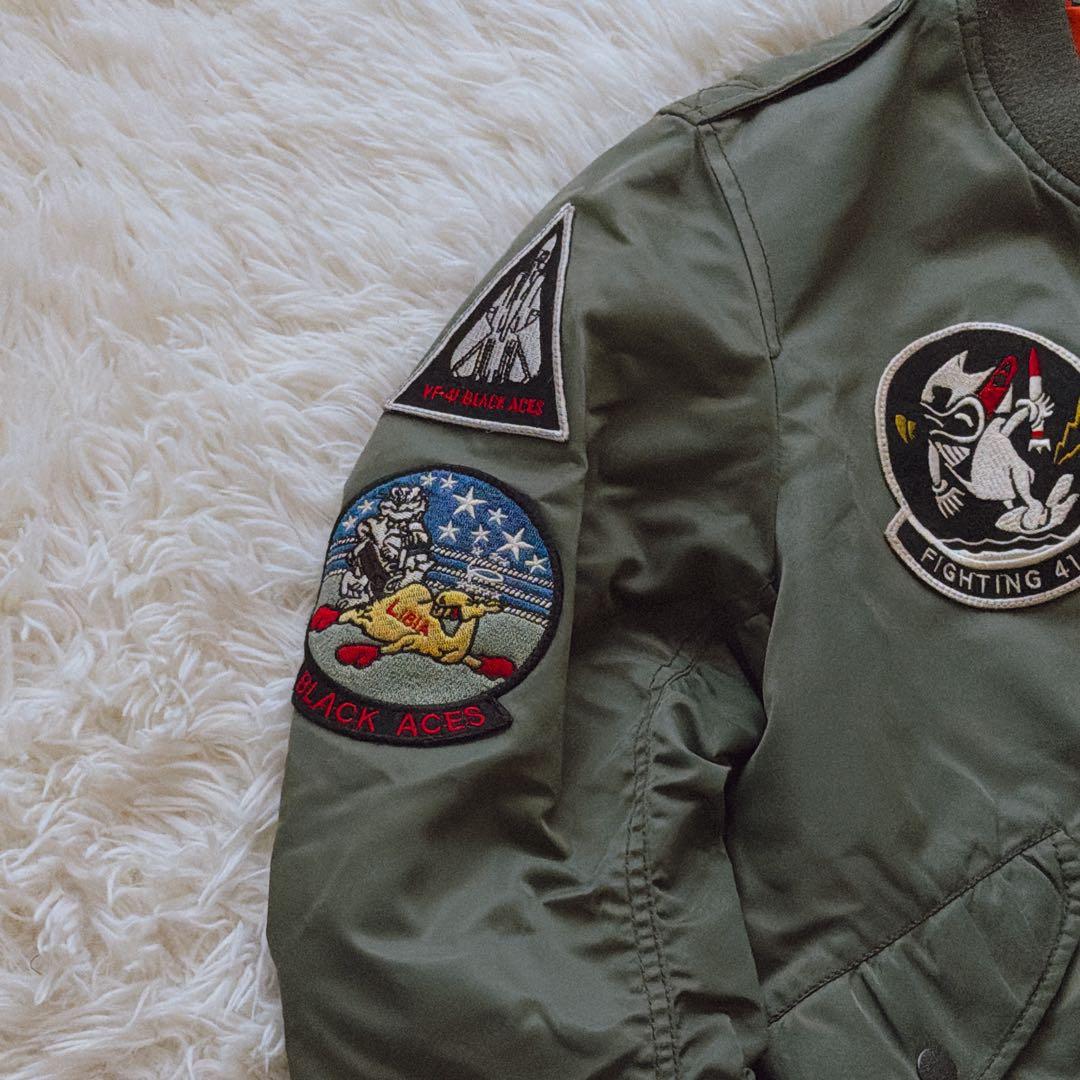 AVIREX L-2B ブラックエース MA-1 フライトジャケット ブルゾン