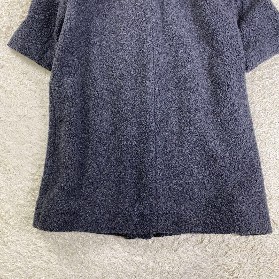 【極美品】23区 ボアジャージードロップショルダーコート 大きいサイズ 46