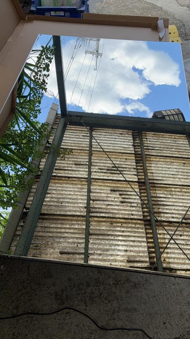 【美品】スタンドミラー 壁掛け 割れない鏡 幅100x160cm 銀色 7番