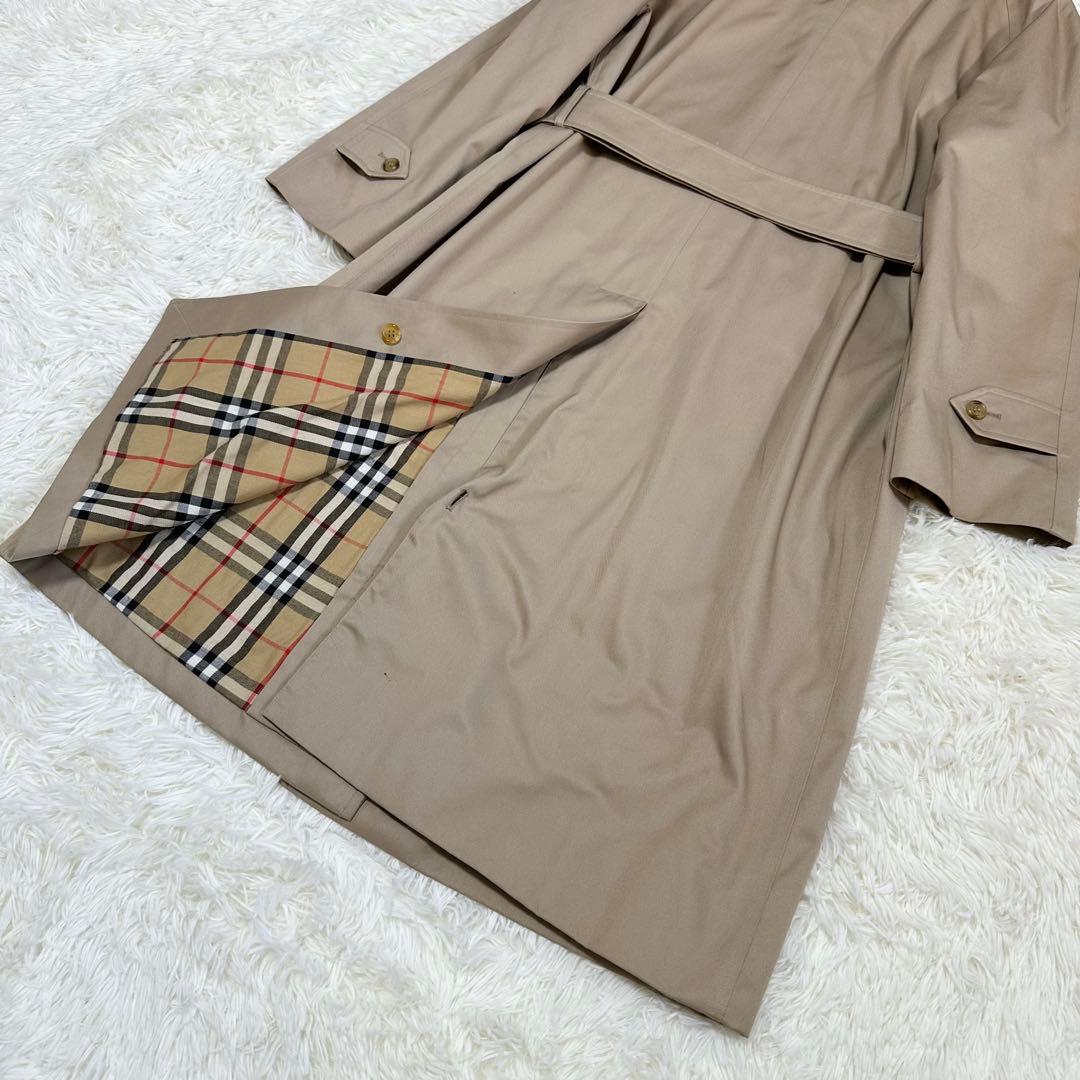 バーバリーロンドン ベージュ バルマカーンコート ノバチェック ベルト 英国製